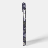 対称的なダークパープルの花柄 Case-Mate iPhoneケース (裏面 / 左)
