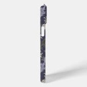 対称的なダークパープルの花柄 Case-Mate iPhoneケース (裏面 / 右)