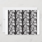 対称的な白い幾何学的なデザインで、シャープでクリーンな印象 セーブザデート (裏面)