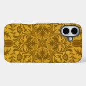 対称的な装飾的な金色の花柄 Case-Mate iPhoneケース (裏面 (横))