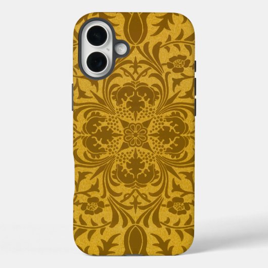 対称的な装飾的な金色の花柄 Case-Mate iPhoneケース (裏面)