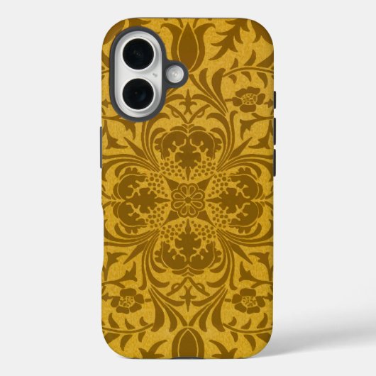 対称的な豪華な金色の花柄 Case-Mate iPhoneケース (裏面)
