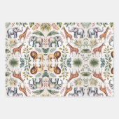 対称的な配置が特徴の模様の画像 ラッピングペーパーシート (正面2)