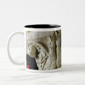 対称的に整理されたgrotに耐える柱頭 ツートーンマグカップ (左)