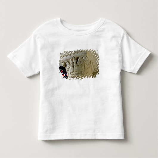 対称的に整理されたgrotに耐える柱頭 トドラーTシャツ (正面)