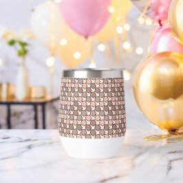 対称茶色の五角形(破線縁ど付き)