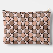 対称茶色の五角形(破線縁ど付き) アクセサリーポーチ (裏面)