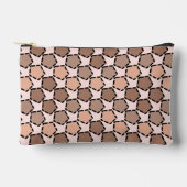 対称茶色の五角形(破線縁ど付き) アクセサリーポーチ (正面)