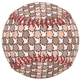 対称茶色の五角形(破線縁ど付き) ソフトボール