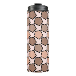 対称茶色の五角形(破線縁ど付き) タンブラー