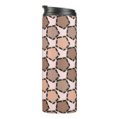 対称茶色の五角形(破線縁ど付き) タンブラー (回転右)