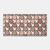 対称茶色の五角形(破線縁ど付き) デスクマット (正面)