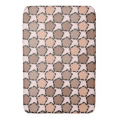 対称茶色の五角形(破線縁ど付き) バスマット (正面縦)