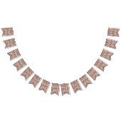 対称茶色の五角形(破線縁ど付き) バンティングフラッグ (全)