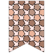 対称茶色の五角形(破線縁ど付き) バンティングフラッグ (第3の旗)