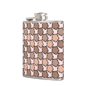 対称茶色の五角形(破線縁ど付き) フラスク (左)