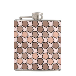 対称茶色の五角形(破線縁ど付き) フラスク
