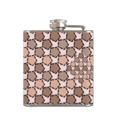 対称茶色の五角形(破線縁ど付き) フラスク (裏面)