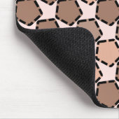 対称茶色の五角形(破線縁ど付き) マウスパッド (コーナー)