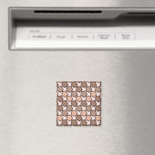 対称茶色の五角形(破線縁ど付き) マグネット (インサイチュ (食洗機))