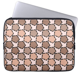 対称茶色の五角形(破線縁ど付き) ラップトップスリーブ