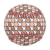 対称茶色の五角形(破線縁ど付き) 野球ボール (裏面)