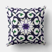 対称華美花柄 クッション (裏面)