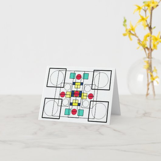 対称 カード (黄色い花)