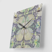 対称(十分に番号が付いている) スクエア壁時計 (傾斜)