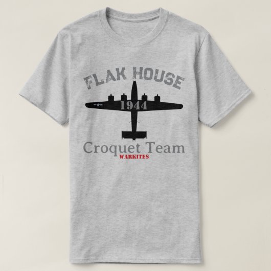 対空砲火ハウス・クロッケー・チームB-24 Tシャツ (デザイン正面)