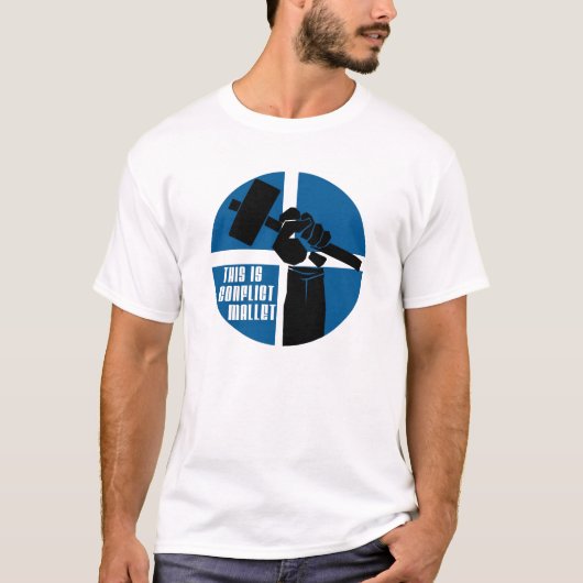 対立の木槌のロゴ Tシャツ (正面)
