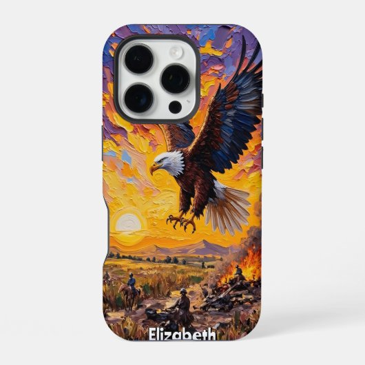 対立を超えた自由の飛翔 iPhoneケース (裏面)