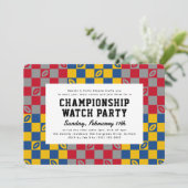 対立ハウスフットボールゲーム観戦パーティー 招待状 (スタンド正面)