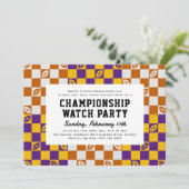対立ハウスフットボールゲーム観戦パーティー 招待状 (スタンド正面)