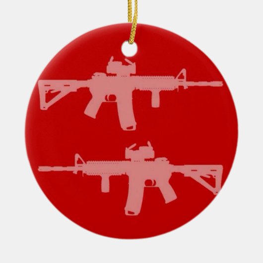 対等な銃権ar15 セラミックオーナメント (正面)