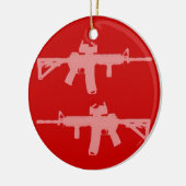 対等な銃権ar15 セラミックオーナメント (左)