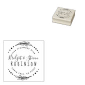 対結婚した対 |手書きスクリプト差出人住所 ラバースタンプ (押印)