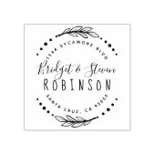 対結婚した対 |手書きスクリプト差出人住所 ラバースタンプ (インプリント)