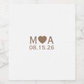 対結婚対モノグラム ワインラベル (シングルラベル)