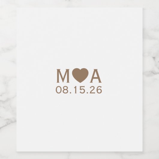 対結婚対モノグラム ワインラベル (シングルラベル)