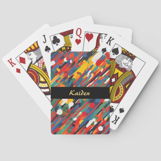 対角のペイントスプラッシュ トランプ (裏面)