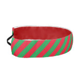 対角の緑と赤ストライプの アスレチックヘッドバンド (左)