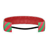 対角の緑と赤ストライプの アスレチックヘッドバンド (裏面)