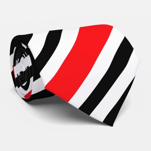 対角の赤と黒ストライプの ネクタイ (ロール)
