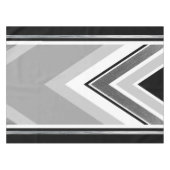 対角の黒とグレーのメタリックなストライプ柄 テーブルクロス (正面(横))