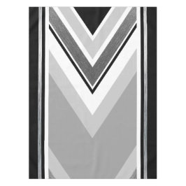 対角の黒とグレーのメタリックなストライプ柄 テーブルクロス