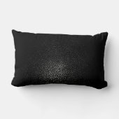 対角の黒とグレーのメタリックなストライプ柄 ランバークッション (裏面)