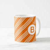 対角オレンジモノグラストライプのム コーヒーマグカップ (正面右)