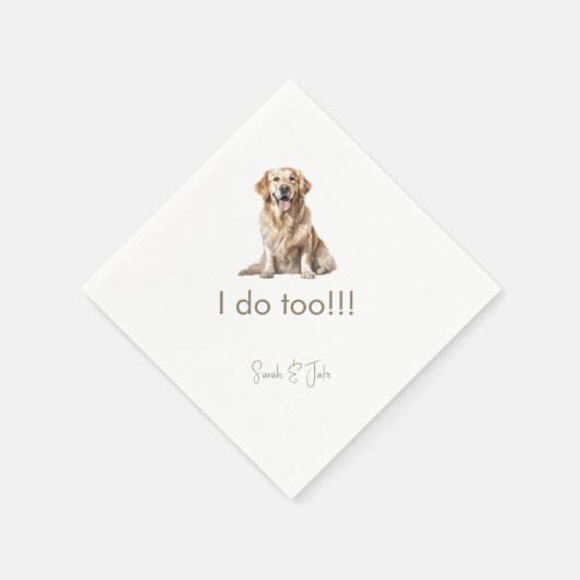対角カスタムペットズ結婚ナプキン スタンダードカクテルナプキン (角)