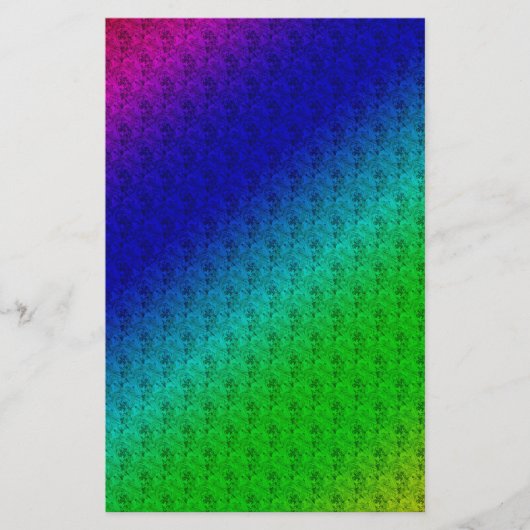 対角カラフルのストライプ花 チラシ (正面)